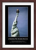 Framed Independence: Inspirational Quote and Motivational Poster