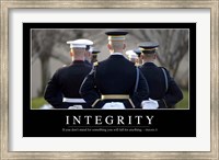 Framed Integrity: Inspirational Quote and Motivational Poster