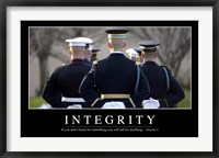 Framed Integrity: Inspirational Quote and Motivational Poster