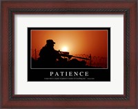 Framed Patience: Inspirational Quote and Motivational Poster