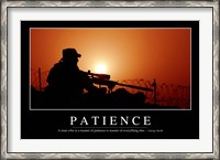 Framed Patience: Inspirational Quote and Motivational Poster