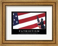 Framed Patriotism: Inspirational Quote and Motivational Poster