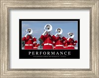 Framed Performance: Inspirational Quote and Motivational Poster