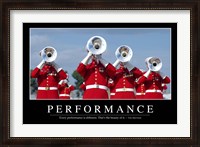 Framed Performance: Inspirational Quote and Motivational Poster