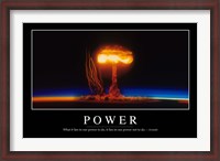 Framed Power: Inspirational Quote and Motivational Poster