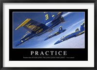 Framed Practice: Inspirational Quote and Motivational Poster
