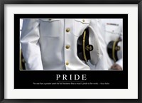 Framed Pride: Inspirational Quote and Motivational Poster
