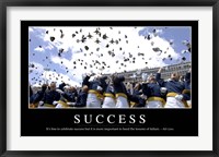 Framed Success: Inspirational Quote and Motivational Poster