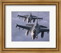 Framed Two F-16 Fighting Falcons