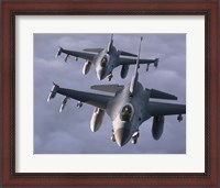 Framed Two F-16 Fighting Falcons