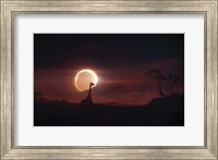 Framed Solar Eclipse over Africa