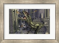 Framed Allosaurus and Robotic Devices