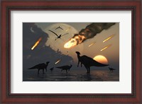 Framed Hadrosaurs and Meteors