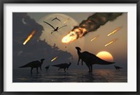 Framed Hadrosaurs and Meteors