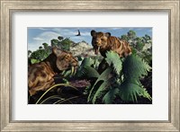 Framed Sabre-Toothed Tigers in Pleistocene Time