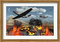 Framed American P-51 Mustang Fighter