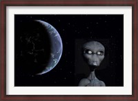 Framed Grey Alien