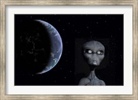 Framed Grey Alien