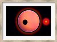 Framed Alien Planet Orbiting Earth