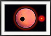 Framed Alien Planet Orbiting Earth