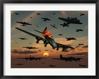 Framed B-17 Flying Fortress