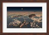 Framed UFO and B-29 Superfortress Aircraft