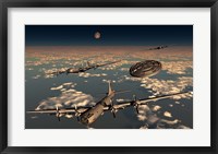 Framed UFO and B-29 Superfortress Aircraft