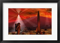 Framed Alien Red Planet