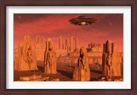 Framed Aliens Leaving Mars