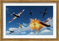 Framed British Supermarine Spitfires