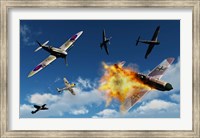 Framed British Supermarine Spitfires