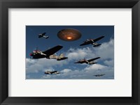 Framed German Heinkel Bombers and UFO
