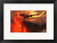 Framed T Rex and Fireballs