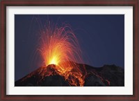 Framed Stromboli Eruption, Aeolian Islands