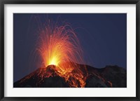 Framed Stromboli Eruption, Aeolian Islands