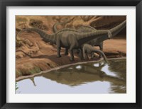 Framed Apatosaurus Dinosaurs