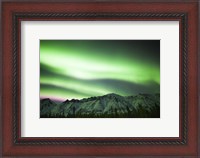 Framed Bright Aurora Borealis over Annie Lake