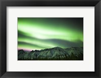Framed Bright Aurora Borealis over Annie Lake