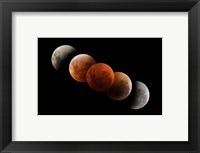 Framed Composite of Lunar Eclipse