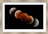 Framed Composite of Lunar Eclipse