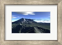 Framed Terragen Render of Mt St Helens