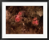 Framed Eagle Nebula and Swan Nebula