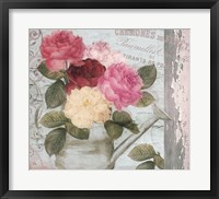 Chalet d ete roses Framed Print