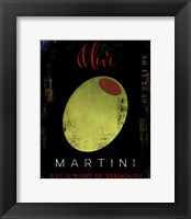 Framed 'Olive Martini I' border=