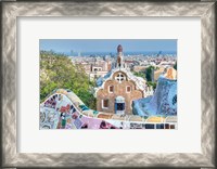 Framed Park Guell Terrace, Barcelona, Spain