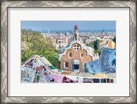 Framed Park Guell Terrace, Barcelona, Spain