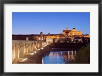 Framed Roman Bridge, Catedral Mosque of Cordoba, Cordoba, Andalucia, Spain