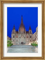 Framed Gothic Quarter, Barcelona Cathedral, Barcelona, Spain
