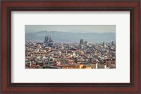 Framed Spain, Barcelona The cityscape viewed from the Palau Nacional