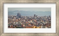 Framed Spain, Barcelona The cityscape viewed from the Palau Nacional